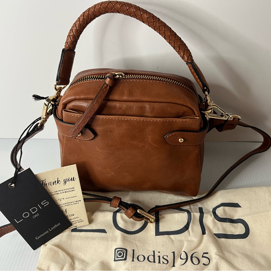 Lodis 1965 Rebecca Burnished Tanned Genuine Leather Hand/Shoulder/Crossbody Bag